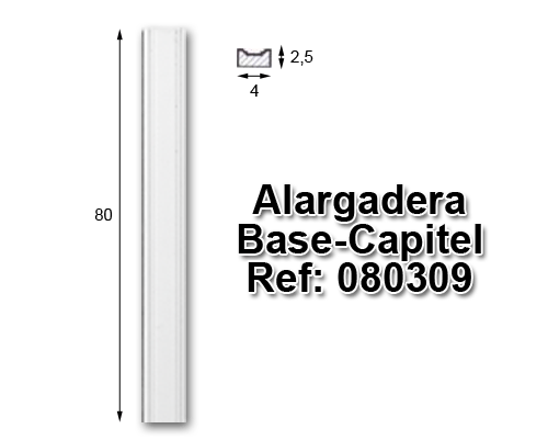 Alargadera Base-Capitel 4x80 cm