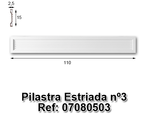 Pilastra estriada nº3